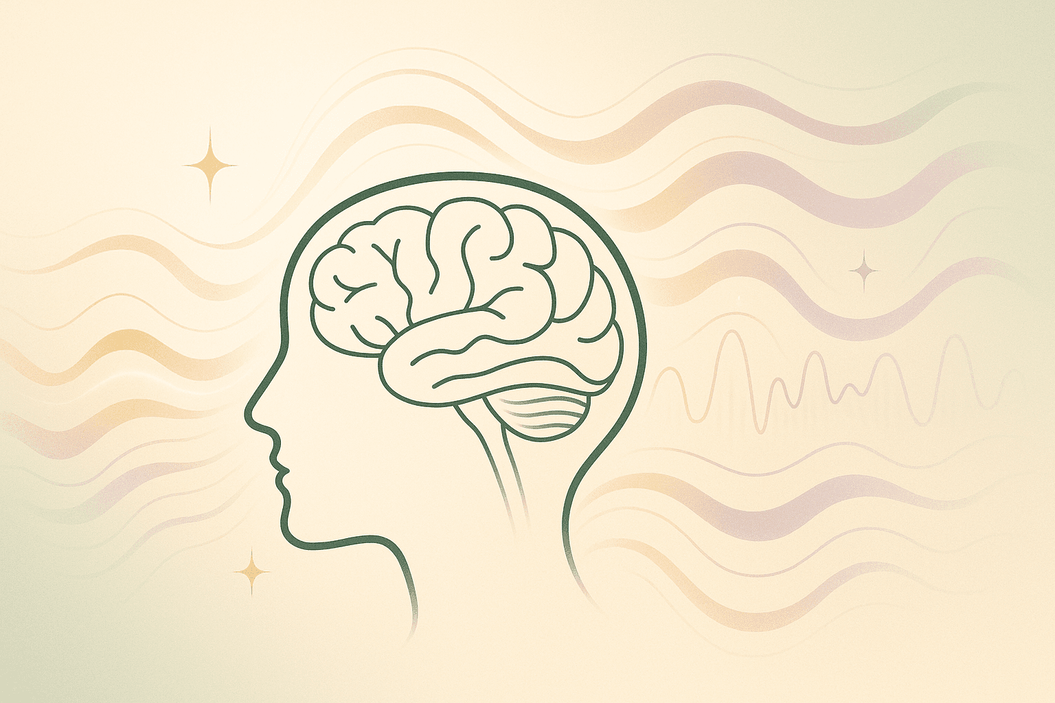Brain Transformation Visualization - Neural pathways lighting up with energy waves representing neuroplasticity and manifestation